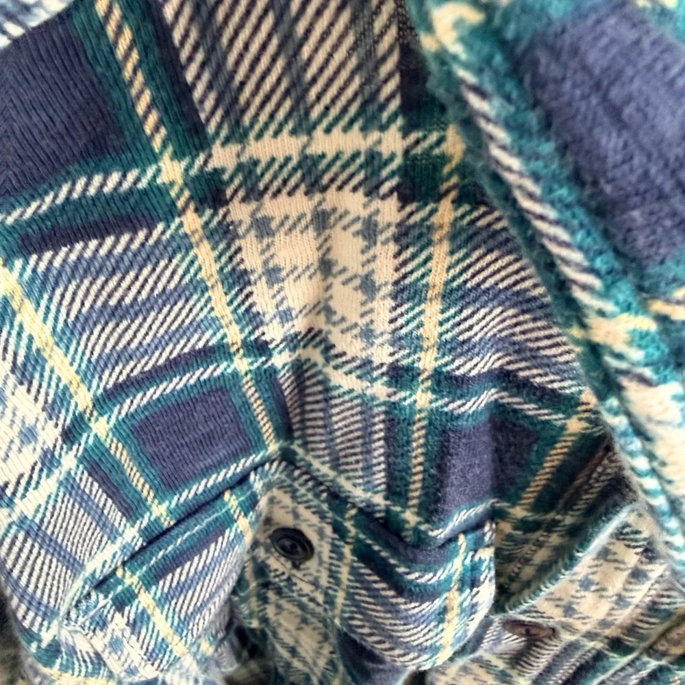 J. Crew Men’s Waffle-lined garment-dyed Harbor shirt in plaid sz M VGC - Picture 8 of 11